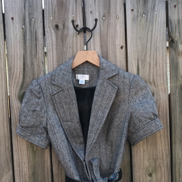 Forever 21 Short Sleeved Belted Tweed Like Jacket - Size 2 - Picture 3 of 6